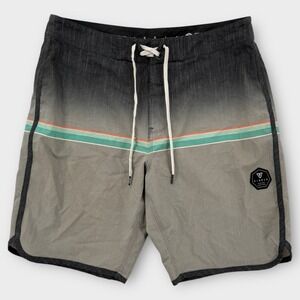 Vissla Board Shorts Mens 32‎ Stretch Drawstring Surf Swim Trunks Hybrid Striped